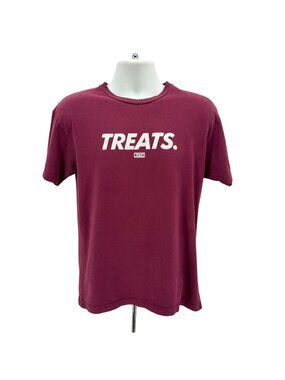 Kith Treats Mens Small Shirt Plum Spell Out Graphic T-Shirt Short Sleeve